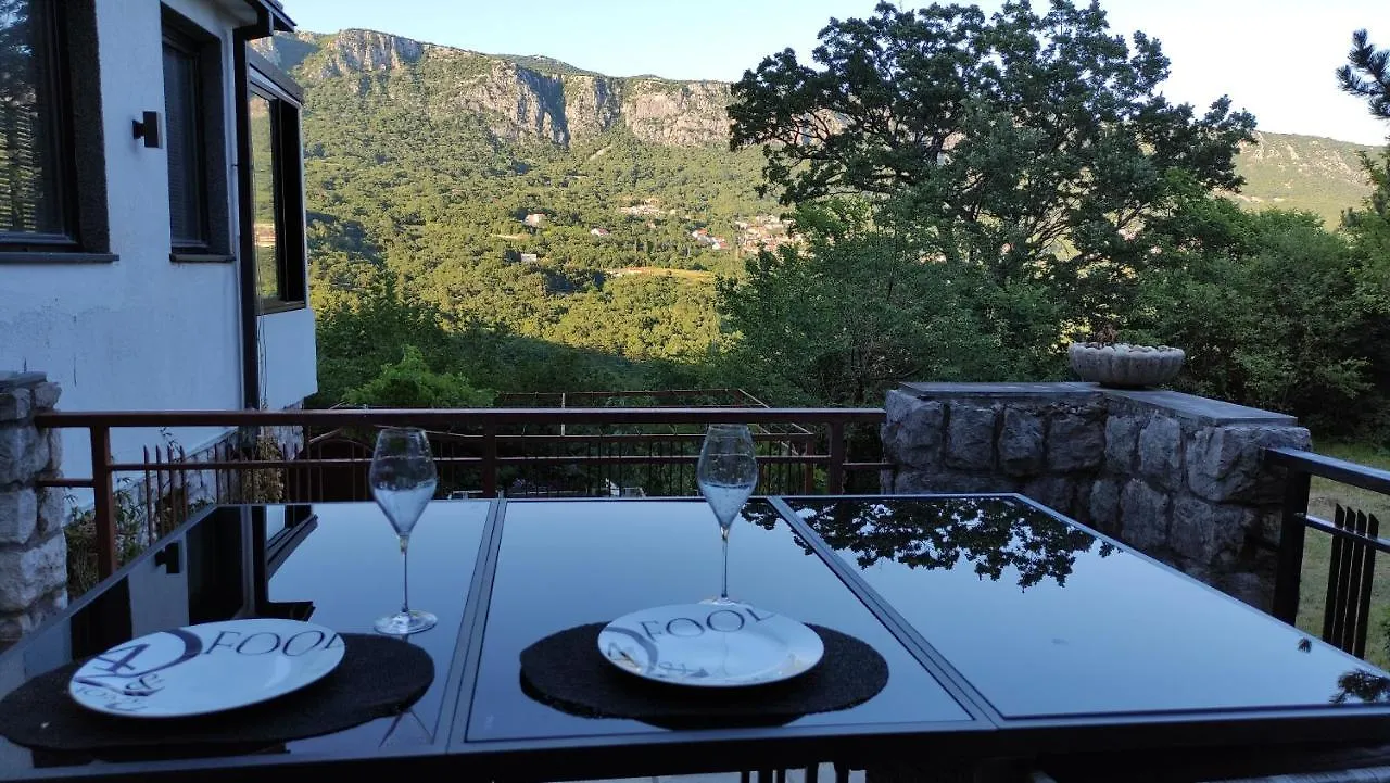 Amazing Sea-Mountain Valley View House With 3 Terraces And Huge Chill Gardens, 5Min From The Sea! Bribir 0*,  Horvátország